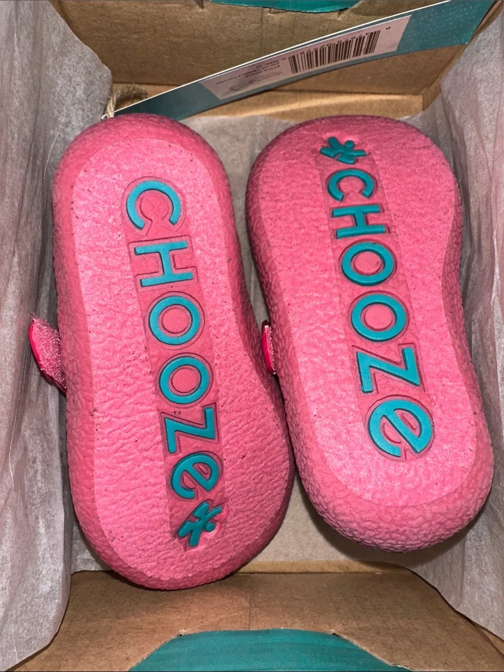 Chooze Fuchsia Pink Glitter & Metallic Mary Janes Size 4T